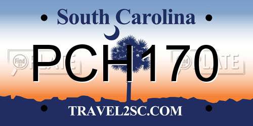 PCH170 South Carolina License Plate