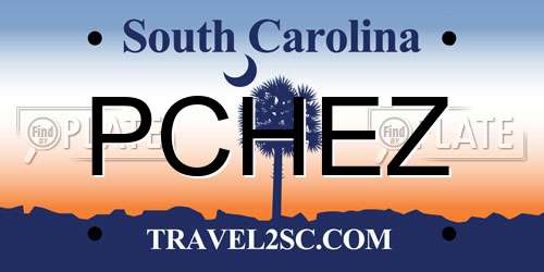 PCHEZ South Carolina License Plate