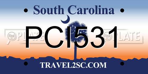 PCI531 South Carolina License Plate