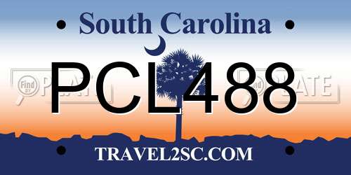 PCL488 South Carolina License Plate