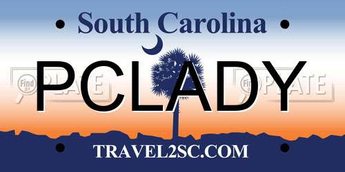 PCLADY South Carolina License Plate