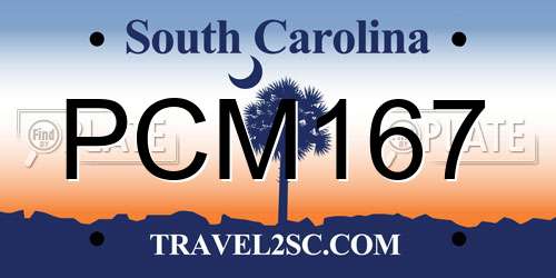 PCM167 South Carolina License Plate