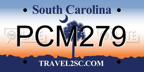 PCM279 South Carolina License Plate
