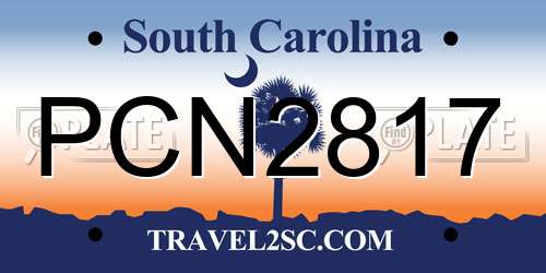 PCN2817 South Carolina License Plate