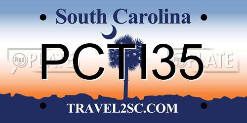 PCTI35 South Carolina License Plate