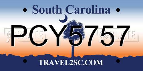 PCY5757 South Carolina License Plate
