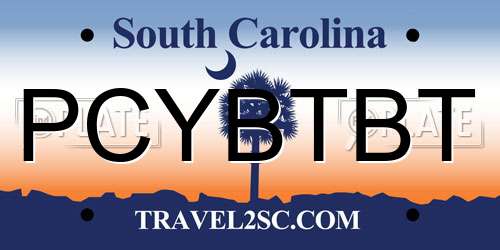 PCYBTBT South Carolina License Plate