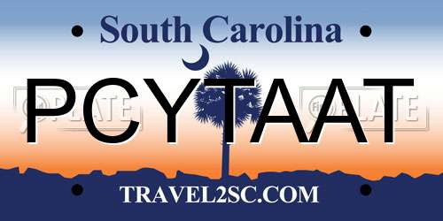PCYTAAT South Carolina License Plate