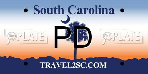 PD South Carolina License Plate