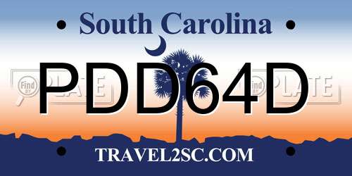 PDD64D South Carolina License Plate