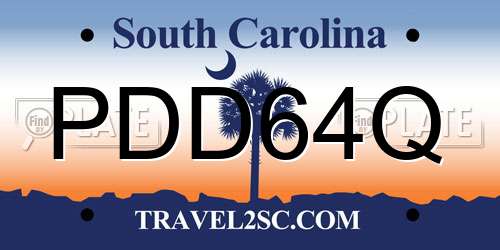 PDD64Q South Carolina License Plate