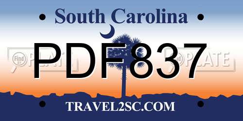 PDF837 South Carolina License Plate