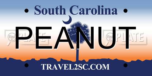 PEANUT South Carolina License Plate
