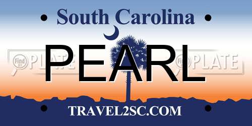 PEARL South Carolina License Plate