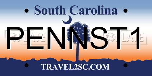 PENNST1 South Carolina License Plate