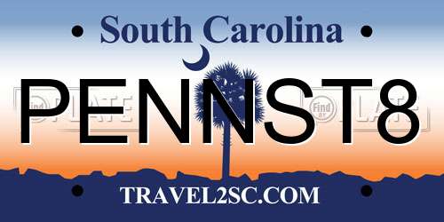 PENNST8 South Carolina License Plate