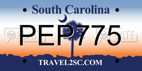 PEP775 South Carolina License Plate