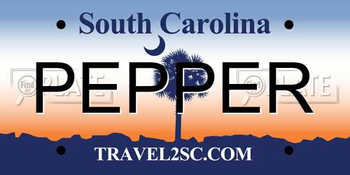 PEPPER South Carolina License Plate