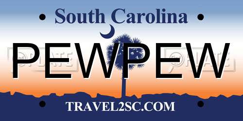 PEWPEW South Carolina License Plate