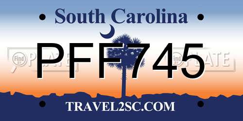 PFF745 South Carolina License Plate