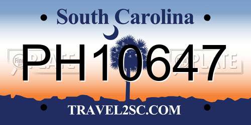 PH10647 South Carolina License Plate