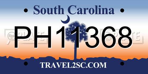 PH11368 South Carolina License Plate