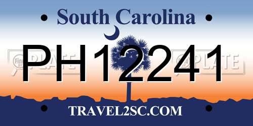 PH12241 South Carolina License Plate