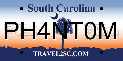 PH4NT0M South Carolina License Plate