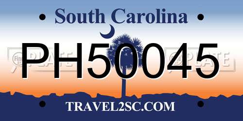 PH50045 South Carolina License Plate