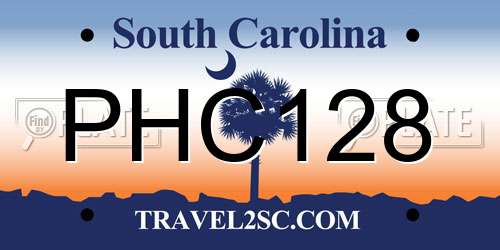 PHC128 South Carolina License Plate
