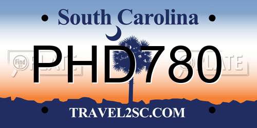 PHD780 South Carolina License Plate