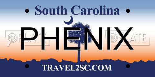 PHENIX South Carolina License Plate