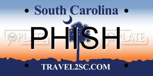 PHISH South Carolina License Plate