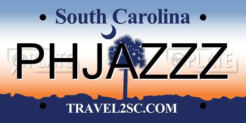PHJAZZZ South Carolina License Plate