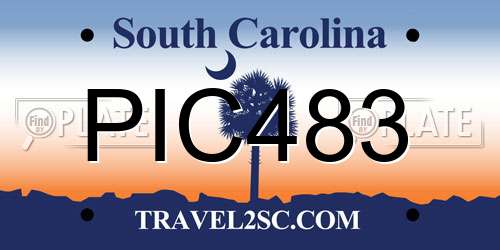 PIC483 South Carolina License Plate