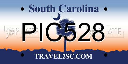 PIC528 South Carolina License Plate