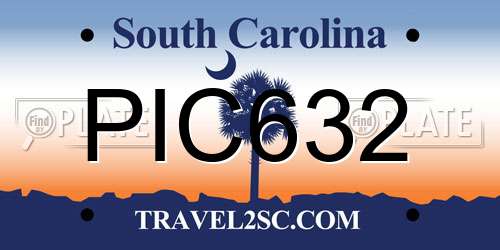 PIC632 South Carolina License Plate