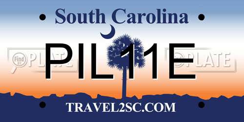 PIL11E South Carolina License Plate