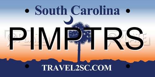 PIMPTRS South Carolina License Plate