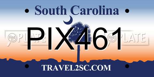 PIX461 South Carolina License Plate
