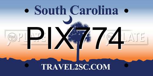 PIX774 South Carolina License Plate