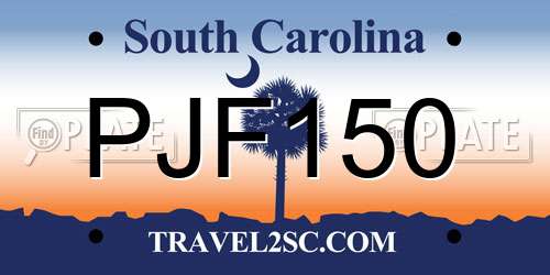 PJF150 South Carolina License Plate