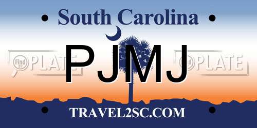 PJMJ South Carolina License Plate