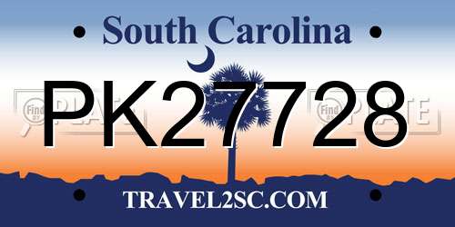 PK27728 South Carolina License Plate