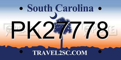 PK27778 South Carolina License Plate
