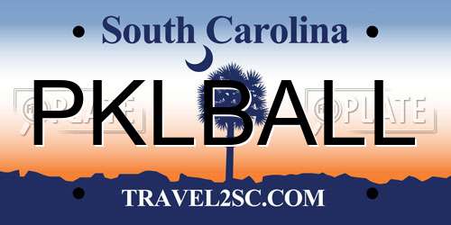 PKLBALL South Carolina License Plate