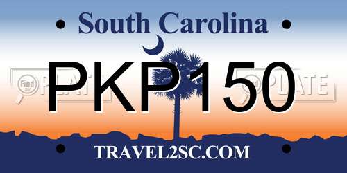 PKP150 South Carolina License Plate