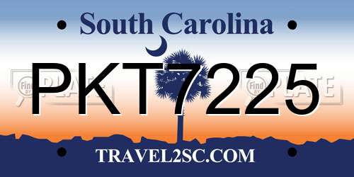 PKT7225 South Carolina License Plate