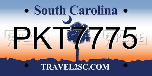 PKT7775 South Carolina License Plate