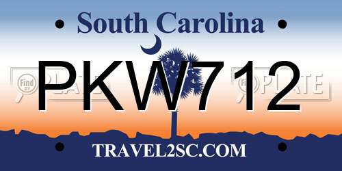 PKW712 South Carolina License Plate